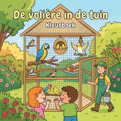 De volière in de tuin