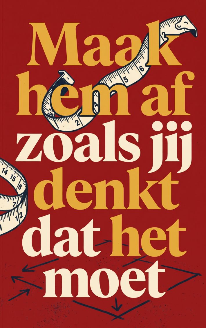 Maak hem af zoals jij denkt dat het moet