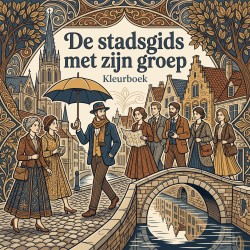 De stadsgids met zijn groep